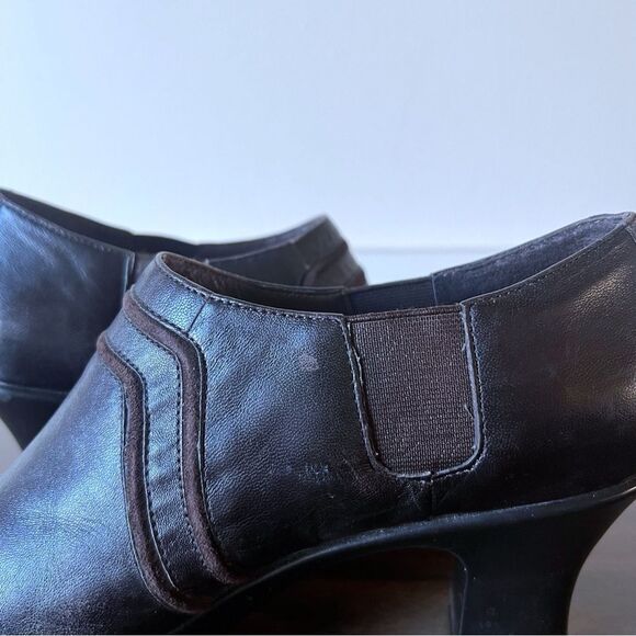Dansko Banks Leather Short Ankle Booties Leather Pumps Slip On Brown 40 9.5-10 - Picture 6 of 10
